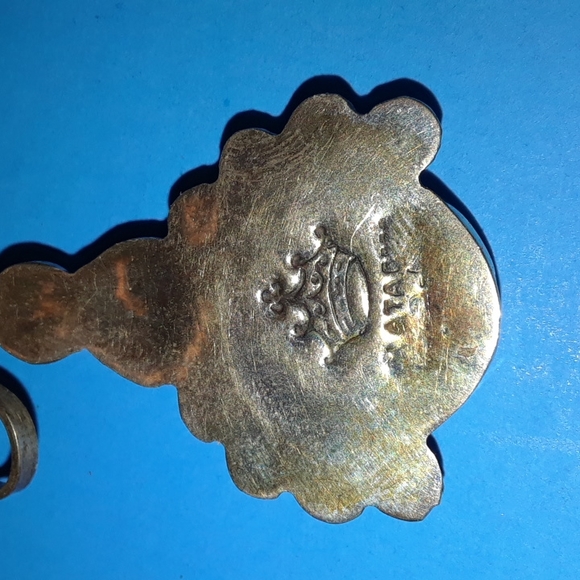 2 Vintage 1960s Mexican Sterling Silver Abalone Earrings - Picture 5 of 9